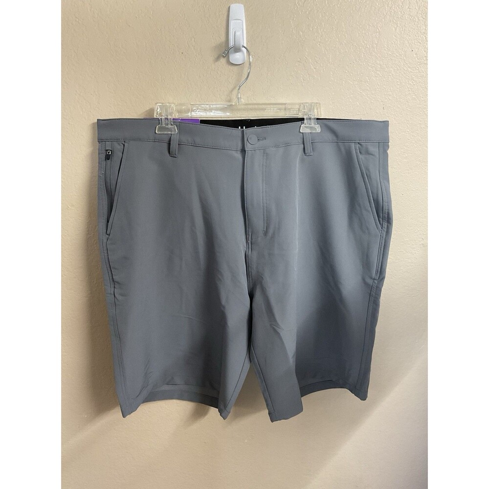 Hurley Hybrid Short Mens 40 Solid Gray Elastic Waist Performance Shorts NWT